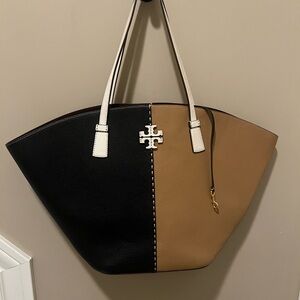 Tory Burch McGraw Shopper Tote Colorblock EUC